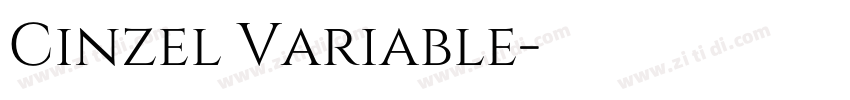 Cinzel Variable字体转换